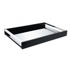 Bandeja 60cm Por 35cm Com Espelho Naturals Madeira Black